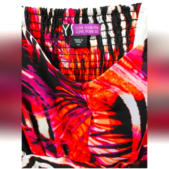 Size 0X NEW FLORAL+ZEBRA MIXED PRINT MAXI DRESS Summer Vacation - Picture 2 of 9